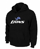 Detroit Lions Authentic Logo Pullover Hoodie Black,baseball caps,new era cap wholesale,wholesale hats