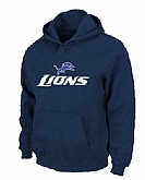 Detroit Lions Authentic Logo Pullover Hoodie Navy Blue,baseball caps,new era cap wholesale,wholesale hats