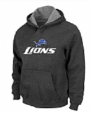 Detroit Lions Authentic Logo Pullover Hoodie Navy Grey,baseball caps,new era cap wholesale,wholesale hats