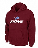 Detroit Lions Authentic Logo Pullover Hoodie Red,baseball caps,new era cap wholesale,wholesale hats