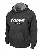 Detroit Lions Authentic font Pullover Hoodie Navy Grey,baseball caps,new era cap wholesale,wholesale hats