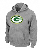 Green Bay Packers Logo Pullover Hoodie Grey,baseball caps,new era cap wholesale,wholesale hats