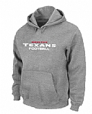 Houston Texans Authentic font Pullover Hoodie Grey,baseball caps,new era cap wholesale,wholesale hats