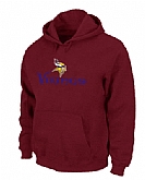 Minnesota Vikings Authentic Logo Pullover Hoodie Red,baseball caps,new era cap wholesale,wholesale hats