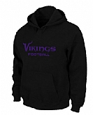 Minnesota Vikings Authentic font Pullover Hoodie Black,baseball caps,new era cap wholesale,wholesale hats