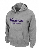Minnesota Vikings Authentic font Pullover Hoodie Grey,baseball caps,new era cap wholesale,wholesale hats