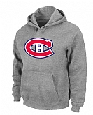 Montreal Canadiens Big x26 Tall Logo Pullover Hoodie Grey,baseball caps,new era cap wholesale,wholesale hats
