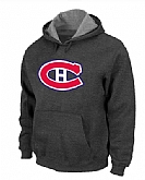 Montreal Canadiens Big x26 Tall Logo Pullover Hoodie Navy Grey,baseball caps,new era cap wholesale,wholesale hats