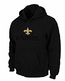 New Orleans Saints Authentic Logo Pullover Hoodie Black,baseball caps,new era cap wholesale,wholesale hats