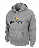 New Orleans Saints Authentic Logo Pullover Hoodie Grey,baseball caps,new era cap wholesale,wholesale hats