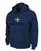 New Orleans Saints Authentic Logo Pullover Hoodie Navy Blue,baseball caps,new era cap wholesale,wholesale hats