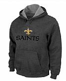 New Orleans Saints Authentic Logo Pullover Hoodie Navy Grey,baseball caps,new era cap wholesale,wholesale hats