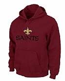 New Orleans Saints Authentic Logo Pullover Hoodie Red,baseball caps,new era cap wholesale,wholesale hats