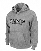 New Orleans Saints Authentic font Pullover Hoodie Grey,baseball caps,new era cap wholesale,wholesale hats