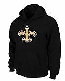New Orleans Saints Logo Pullover Hoodie Black,baseball caps,new era cap wholesale,wholesale hats