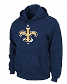 New Orleans Saints Logo Pullover Hoodie Navy Blue,baseball caps,new era cap wholesale,wholesale hats
