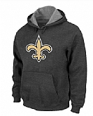 New Orleans Saints Logo Pullover Hoodie Navy Grey,baseball caps,new era cap wholesale,wholesale hats