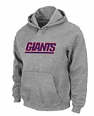 New York Giants Authentic Logo Pullover Hoodie Grey,baseball caps,new era cap wholesale,wholesale hats