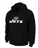 New York Jets Authentic Logo Pullover Hoodie Black,baseball caps,new era cap wholesale,wholesale hats