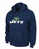 New York Jets Authentic Logo Pullover Hoodie Navy Blue,baseball caps,new era cap wholesale,wholesale hats