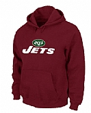 New York Jets Authentic Logo Pullover Hoodie Red,baseball caps,new era cap wholesale,wholesale hats
