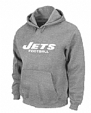 New York Jets Authentic font Pullover Hoodie Grey,baseball caps,new era cap wholesale,wholesale hats