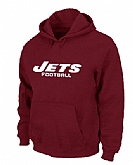 New York Jets Authentic font Pullover Hoodie Red,baseball caps,new era cap wholesale,wholesale hats