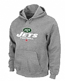 New York Jets Critical Victory Pullover Hoodie Grey,baseball caps,new era cap wholesale,wholesale hats
