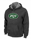 New York Jets Logo Pullover Hoodie Navy Grey,baseball caps,new era cap wholesale,wholesale hats
