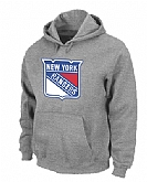 New York Rangers Big x26 Tall Logo Pullover Hoodie Grey,baseball caps,new era cap wholesale,wholesale hats