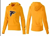 Nike Atlanta Falcons Team Logo Yellow Women Pullover Hoodies (2),baseball caps,new era cap wholesale,wholesale hats