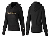 Nike Baltimore Ravens Team Logo Black Women Pullover Hoodies (1),baseball caps,new era cap wholesale,wholesale hats