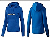 Nike Baltimore Ravens Team Logo Blue Women Pullover Hoodies (1),baseball caps,new era cap wholesale,wholesale hats