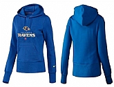 Nike Baltimore Ravens Team Logo Blue Women Pullover Hoodies (5),baseball caps,new era cap wholesale,wholesale hats
