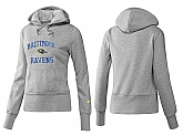 Nike Baltimore Ravens Team Logo Gray Women Pullover Hoodies (2),baseball caps,new era cap wholesale,wholesale hats