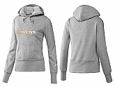 Nike Baltimore Ravens Team Logo Gray Women Pullover Hoodies (5),baseball caps,new era cap wholesale,wholesale hats