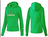 Nike Baltimore Ravens Team Logo Green Women Pullover Hoodies (3),baseball caps,new era cap wholesale,wholesale hats