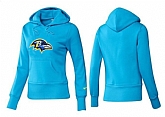 Nike Baltimore Ravens Team Logo L.Blue Women Pullover Hoodies (1),baseball caps,new era cap wholesale,wholesale hats