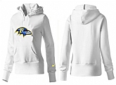 Nike Baltimore Ravens Team Logo White Women Pullover Hoodies (1),baseball caps,new era cap wholesale,wholesale hats