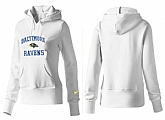 Nike Baltimore Ravens Team Logo White Women Pullover Hoodies (2),baseball caps,new era cap wholesale,wholesale hats