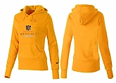 Nike Cincinnati Bengals Team Logo Yellow Women Pullover Hoodies (3),baseball caps,new era cap wholesale,wholesale hats