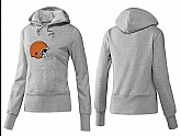 Nike Cleveland Browns Team Logo Gray Women Pullover Hoodies (5),baseball caps,new era cap wholesale,wholesale hats