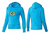 Nike Green Bay Packers Team Logo L.Blue Women Pullover Hoodies (1),baseball caps,new era cap wholesale,wholesale hats
