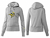 Nike Minnesota Vikings Team Logo Gray Women Pullover Hoodies (3),baseball caps,new era cap wholesale,wholesale hats