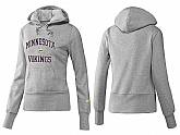 Nike Minnesota Vikings Team Logo Gray Women Pullover Hoodies (4),baseball caps,new era cap wholesale,wholesale hats