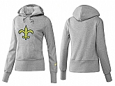 Nike New Orleans Saints Team Logo Gray Women Pullover Hoodies (1),baseball caps,new era cap wholesale,wholesale hats