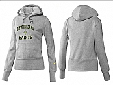 Nike New Orleans Saints Team Logo Gray Women Pullover Hoodies (2),baseball caps,new era cap wholesale,wholesale hats