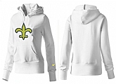 Nike New Orleans Saints Team Logo White Women Pullover Hoodies (1),baseball caps,new era cap wholesale,wholesale hats