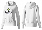 Nike New Orleans Saints Team Logo White Women Pullover Hoodies (4),baseball caps,new era cap wholesale,wholesale hats