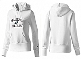 Nike Philadelphia Eagles Team Logo White Women Pullover Hoodies (3),baseball caps,new era cap wholesale,wholesale hats